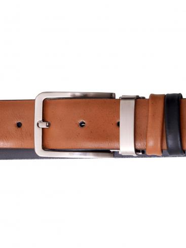 Leather belt, double-sided