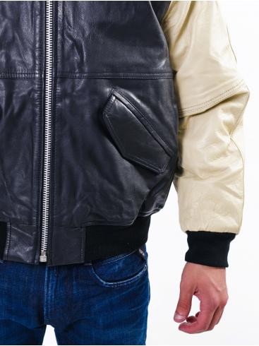 Leather jacket jacket