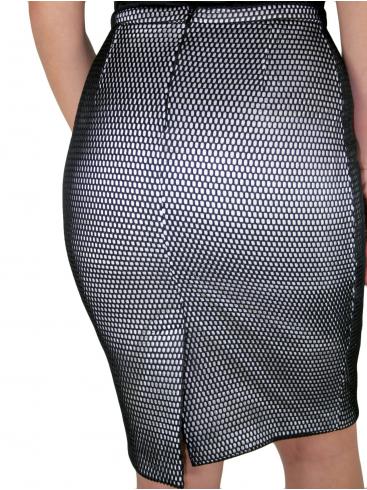 ZINO JORDAN Black and white skirt, perforated fabric