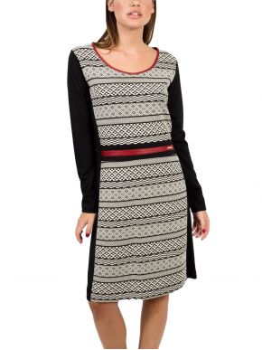 More about BRAVO Longsleeve black and white elastic dress