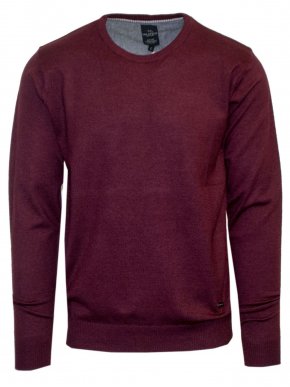 VAN HIPSTER Men's burgundy longsleeve knitted blouse
