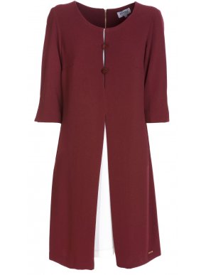 More about BRAVO long sleeve red dress, comfort fit, different fabric inside
