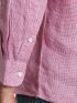 FUNKY BUDDHA Ανδρικό μπλέ πετροπλυμμένο μακρυμάνικο πουκάμισο, κουμπιά γιακά, casual fit. 100% Βαμβάκι.