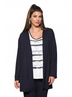 More about ANNA RAXEVSKY Women's navy blue long sleeve cardigan