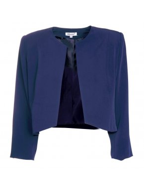 BRAVO Women's blue crepe short jacket