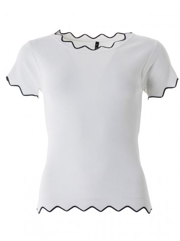 SMASH Ισπανική λευκή ανοιξιάτικη πλεκτή μπλούζα