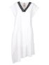 MisMASH Ισπανικό λευκό κοντομάνικο γκοφρέ φόρεμα