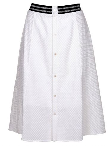 MiSMASH Γυναικεία κλοσαριστή γκοφρέ λευκή φούστα