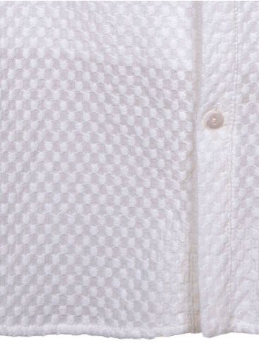 MiSMASH Γυναικεία κλοσαριστή γκοφρέ λευκή φούστα