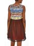 MisMASH Ισπανικό πολυχρώμο αμάνικο μίντι ελαφρύ φόρεμα