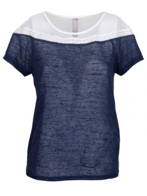 MiSMASH Spanish women's blue-white translucent t-shirt