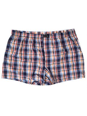 More about RETRO Men's plaid boxer shorts, blue-yellow-white