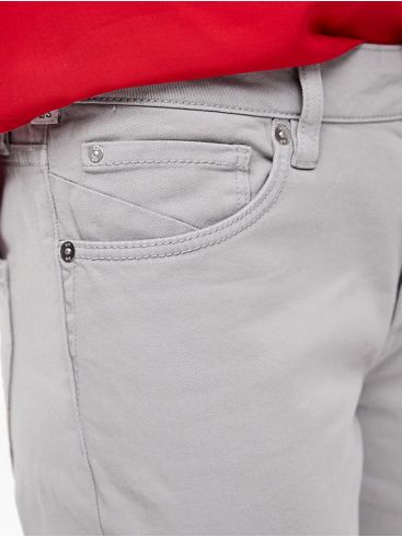 S.OLIVER Γυναικείο γκρί μεσαίο καβάλο slim leg τζιν παντελόνι.