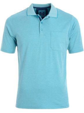 More about REDMOND Men's blue short sleeve soft pique polo shirt