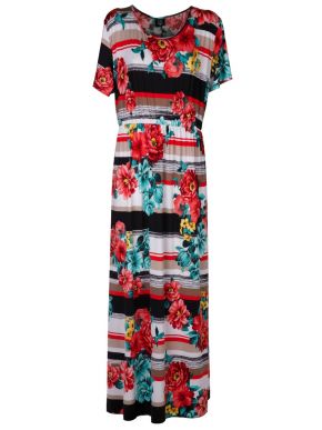 More about GR FASHION Short sleeve floral elastic dress