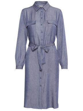 More about FRANSA Long sleeve denim dress with collar