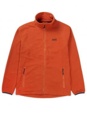BASEHIT Men's orange fleece cardigan 192.BM29.105A CRANBERRY