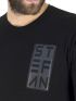 STEFAN Ανδρικό κοντομάνικο μαύρο μπλουζάκι T-Shirt 3517