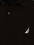 nautica Ανδρική μαύρη μακρυμάνικη πικέ πόλο μπλούζα 3NCK03150 OTB TRUE BLACK
