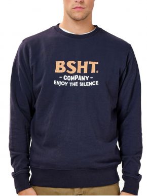 More about BASEHIT Men's navy blue sweatshirt. 202.BM20.18 Navy Blue.