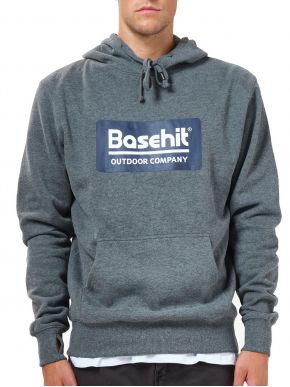More about BASEHIT Men's gray hooded sweatshirt. 202.BM20.10 Dark Gray.