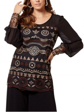More about ANNA RAXEVSKY Γυναικεία πολύχρωμη μακρυμάνικη μπλούζα με κέντημα B20217