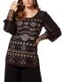 RAXSTA Γυναικεία πολύχρωμη μακρυμάνικη μπλούζα με κέντημα