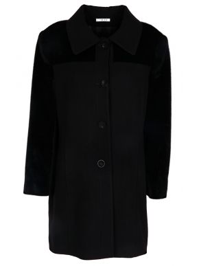 VETO Women's black velvet coat
