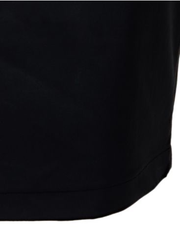 BRAVO,Μαύρο μακρυμάνικο μίντι ελαστικό φόρεμα, αποσπώμενη ζώνη κρόσσια