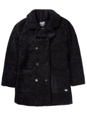 BASEHIT Women black artificial fur coat. 192.BW17.138 FR BLACK