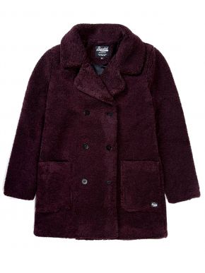 BASEHIT Women burgundy artificial fur coat 192.BW17.138 FR WINE