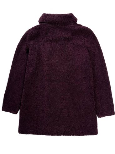 BASEHIT Γυναικείο μπορντό γούνινο παλτό 192.BW17.138 FR WINE