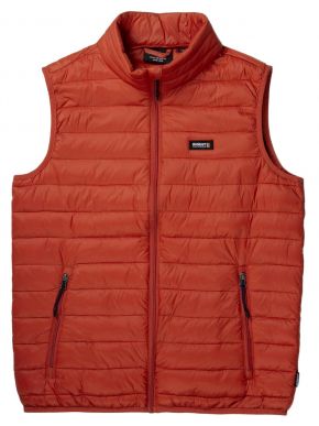 BASEHIT Men's orange sleeveless jacket 201.BM10.141 NL BURNT ORANGE.