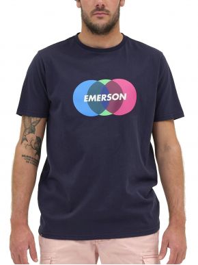 EMERSON Ανδρικό μπλέ navy T-Shirt 211.EM33.64 NAVY BLUE