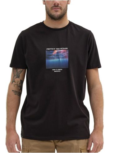 EMERSON Ανδρικό μαύρο T-Shirt 211.EM33.69 BLACK