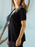 ANNA RAXEVSKY Γυναικεία κοντομάνικη μπλούζα, βολάν. B20112