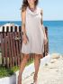 ANNA RAXEVSKY Γυναικεία ρόζ αμάνικο φόρεμα με γκλίττερ D20124 PINK