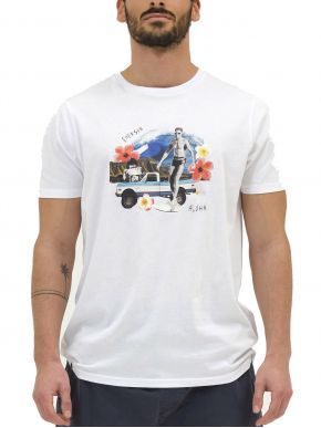 EMERSON Ανδρική λευκή T-Shirt 211.EM33.06 WHITE