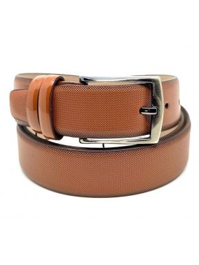 LEGEND Men's brown belt patent leather 2030-L.