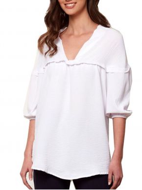 More about ANNA RAXEVSKY Women's white blouse. B21100 ECRU.