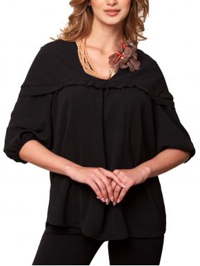 More about ANNA RAXEVSKY Women's black blouse . B21100 BLACK.