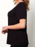 ANNA RAXEVSKY Γυναικεία ασπρόμαυρη κοντομάνικη μπλούζα B21122