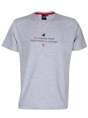 More about US GRAND POLO Ανδρικό γκρί κοντομάνικο T-Shirt μπλουζάκι UST 034 Gresio Melanze