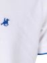 US GRAND Ανδρική λευκή κοντομάνικη πικέ πόλο μπλούζα