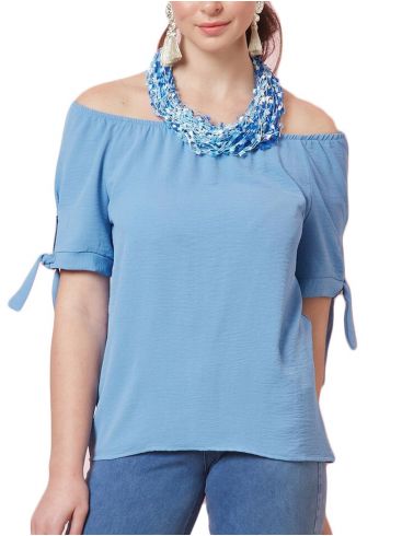 ANNA RAXEVSKY Γυναικεία γαλάζια μπλούζα B21105 LTBLUE