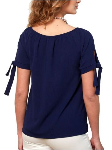 ANNA RAXEVSKY Γυναικεία μπλέ μπλούζα B21105 BLUE