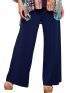 ANNA RAXEVSKY Γυναικείο μπλέ παντελόνα ελαστική με μπάσκα T21101BLUE