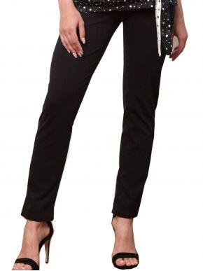 ANNA RAXEVSKY Women's black elastic pants. T21102 BLACK
