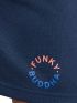 FUNKY  BUDDHA Ανδρική μπλέ navy αθλητική βερμούδα FBM003-031-03 Navy