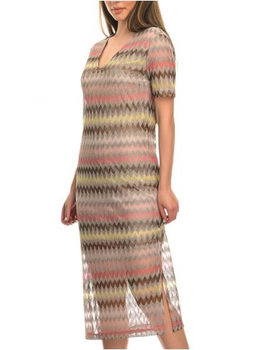 RINO PELLE Ολλανδικό πολύχρωμο πλεκτό φόρεμα LASALLE.700S20